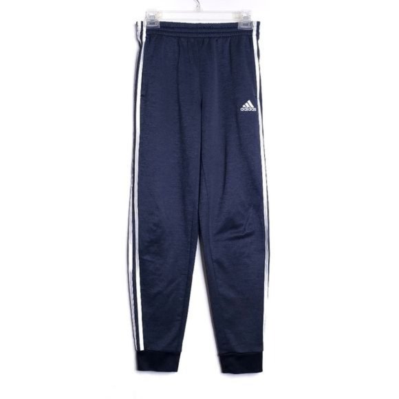adidas Bottoms Adidas Dark Gray Three Stripe Athletic Jogger Track